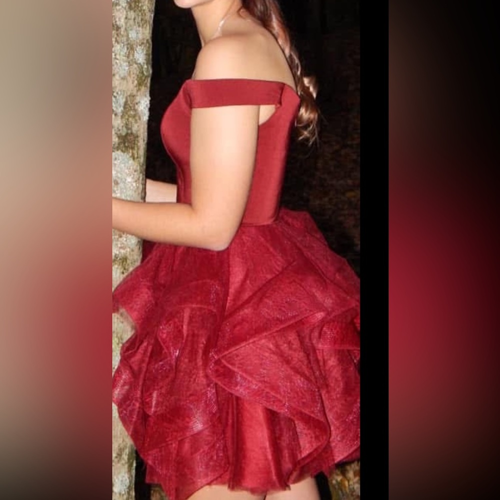 Red Sherri hill homecoming dress